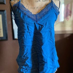 2 different Love Stitch silky tank cami w/ lace straps size M new with tags